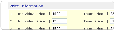 Our advanced pricing system will allow your sales and marketing team to establish a pricing schedule for maximum event participation.